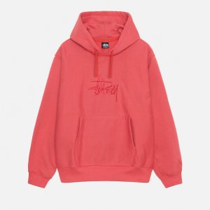 BASIC APPLIQUE RED HOODIE